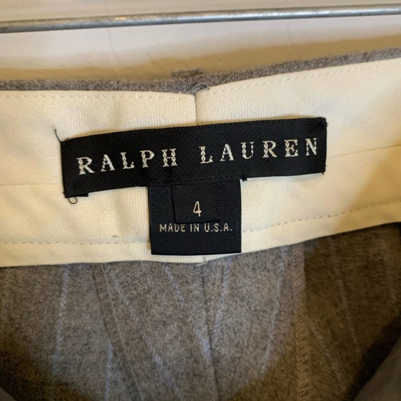 Ralph Lauren | Black Label Gray & Light Blue Pin Striped 2 Piece Pantsuit Size 4 - Picture 12 of 14
